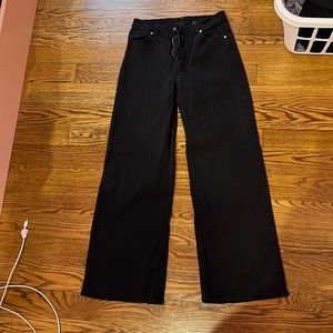 Black High waisted straight jeans